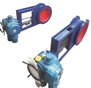 圓形電動(dòng)調(diào)節(jié)插板閥DN300，國產(chǎn)電動(dòng)插板